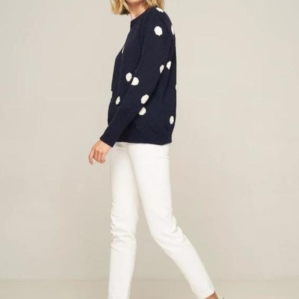 Rue Stiic Waco crewneck‎ polka dot sweater.